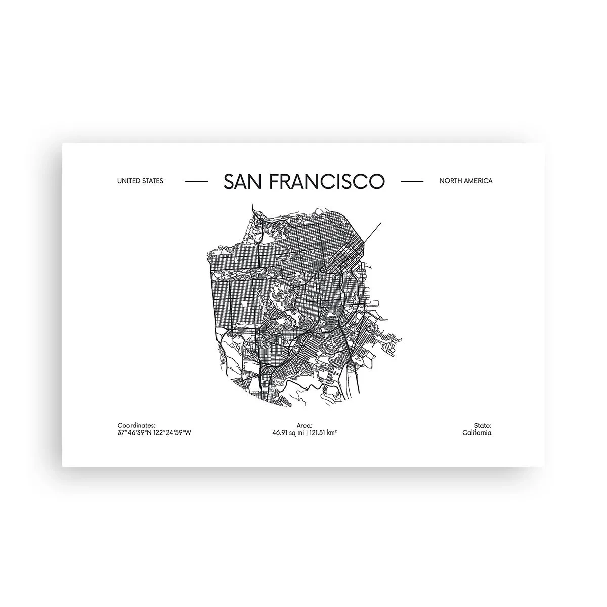 Affiche - Poster - Anatomie de San Fransisco - 91x61 cm