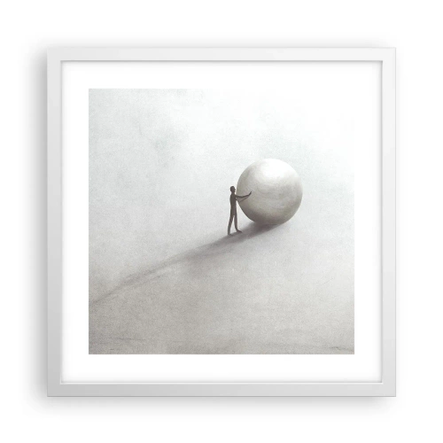 Affiche dans un cadre blanc - Poster - Jeu de la vie - 40x40 cm