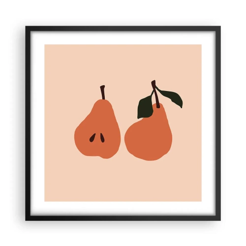 Affiche dans un cadre noir - Poster - La douceur elle-même - 50x50 cm