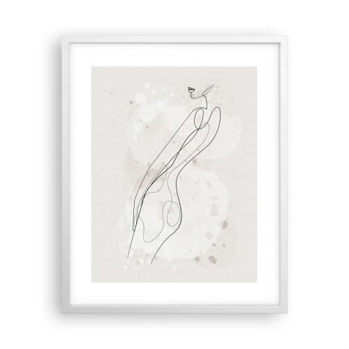 Affiche dans un cadre blanc - Poster - Trompe l'oeil - 40x50 cm