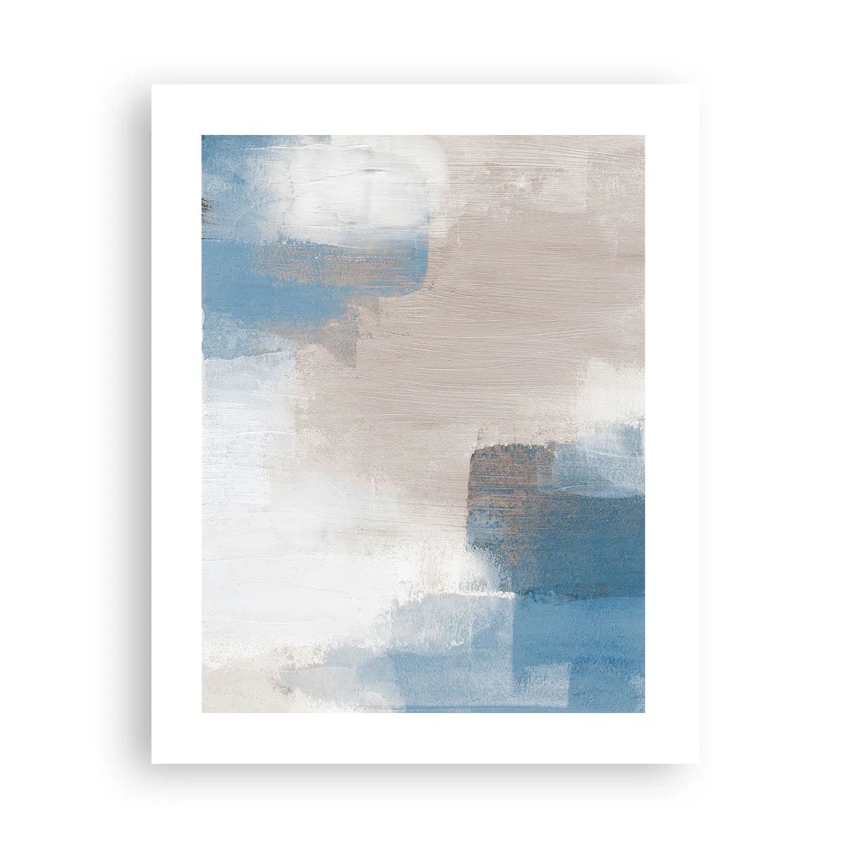Affiche - Poster - Abstraction rose derrière un rideau de bleu - 40x50 cm