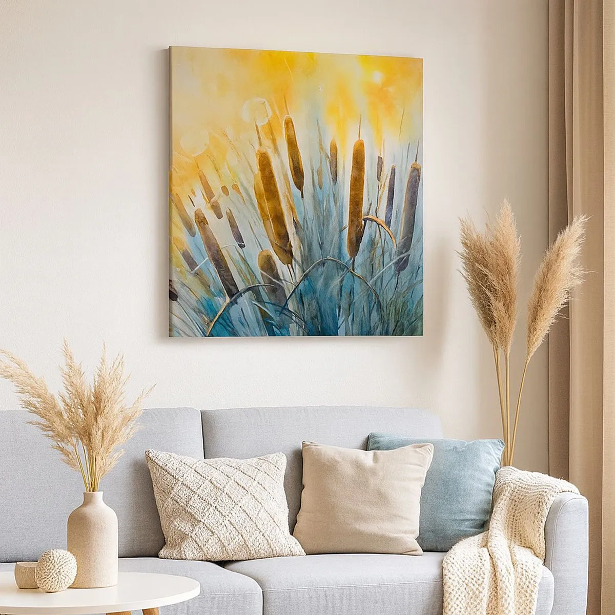 Impression sur toile - Image sur toile - Fraicheur de l'eau, chaleur du soleil - 30x30 cm