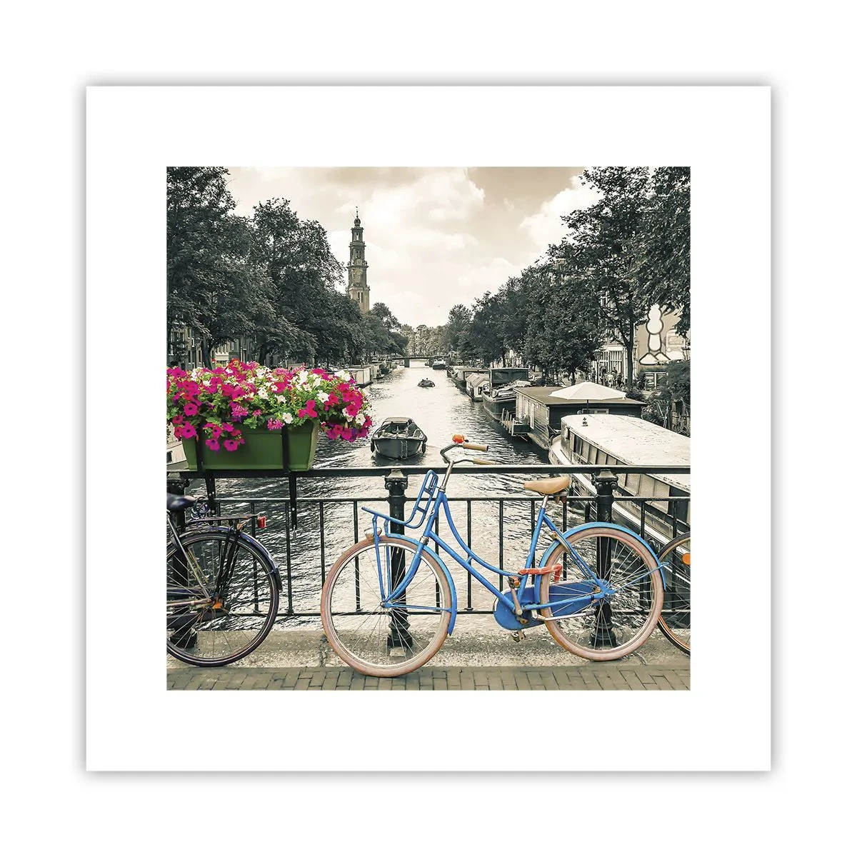 Affiche - Poster - Couleurs de rue d'Amsterdam - 30x30 cm