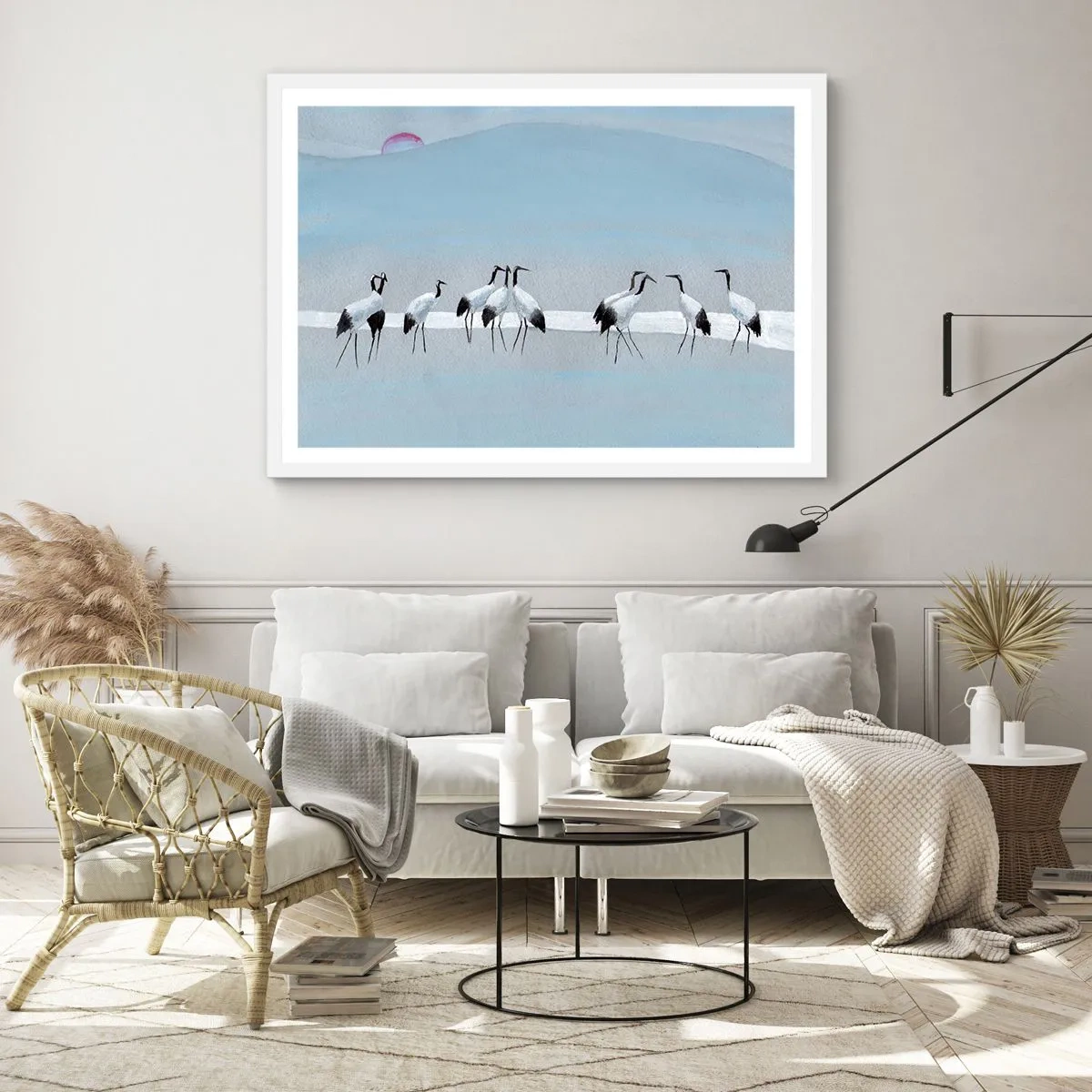 Affiche dans un cadre blanc - Poster - Après une chaude journée - 100x70 cm