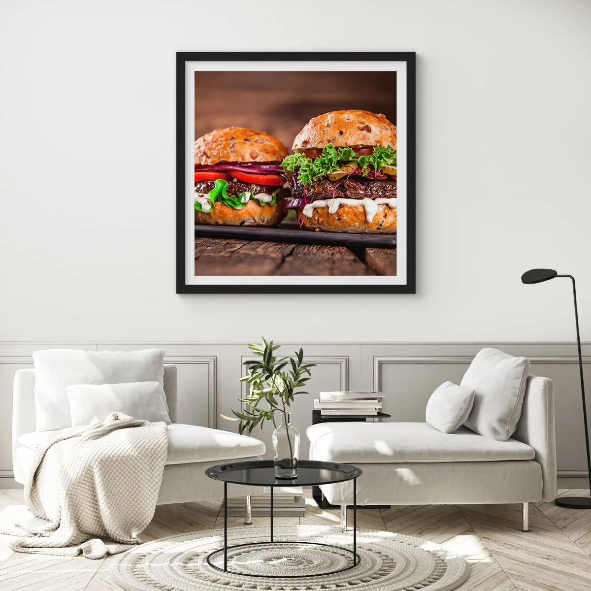 Affiche dans un cadre noir - Poster - American dream - 60x60 cm