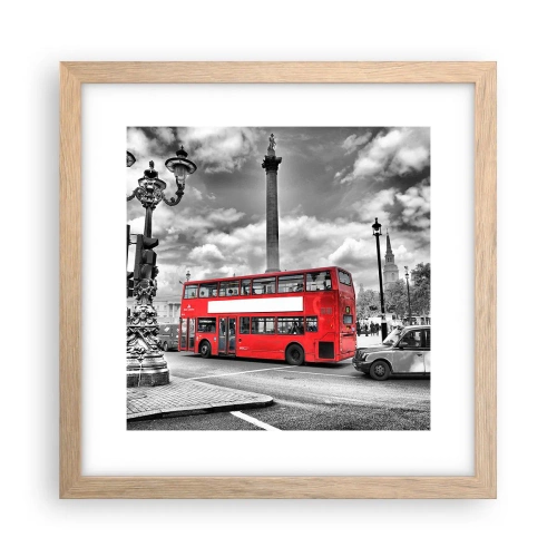 Affiche dans un chêne clair - Poster - La vraie circulation sanguine de la ville - 30x30 cm