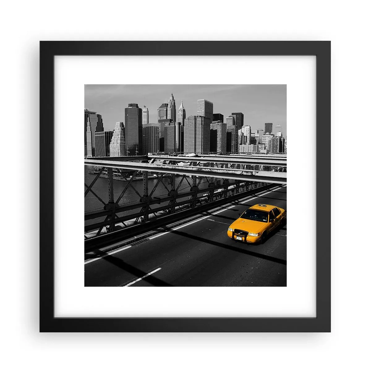 Affiche dans un cadre noir - Poster - Couleur de la grande ville - 30x30 cm