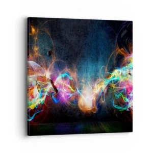 Impression sur toile - Image sur toile - Joyeusement contre l'obscurité - 40x40 cm