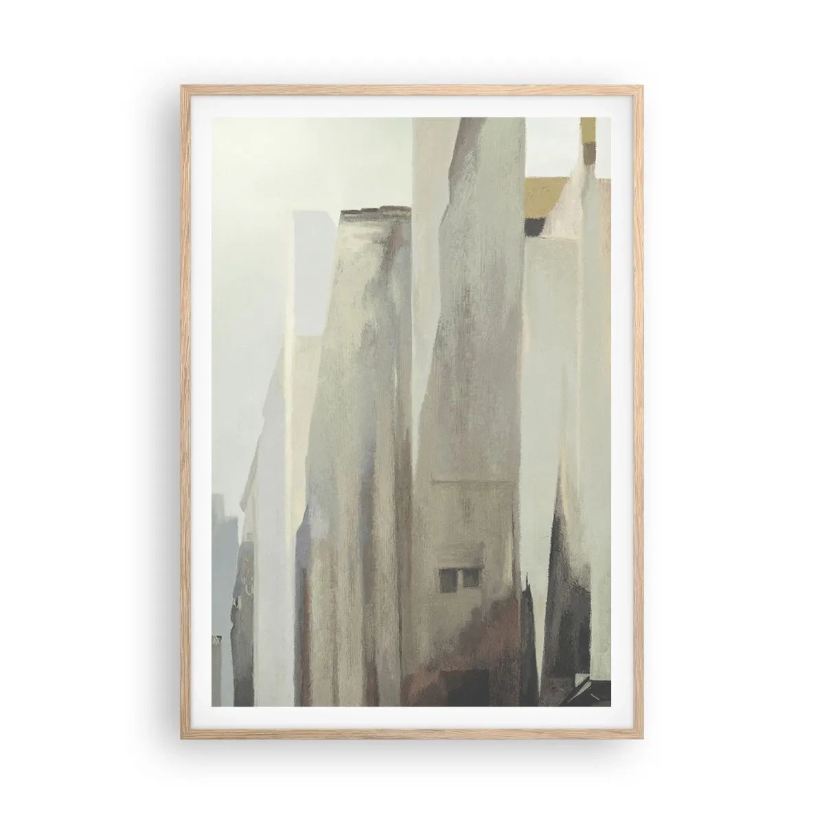 Affiche dans un chêne clair - Poster - Rêve de la ville - 70x100 cm