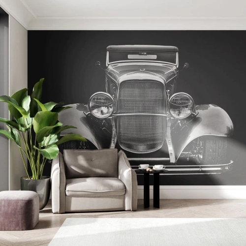 Papier Peint Autocollant Deluxe Sticker - Un vrai gentleman - Rétro, Voiture, Classique - 500x350 cm