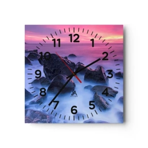 Horloge murale - Pendule murale - Naissance dans la lumière et le brouillard - 30x30 cm