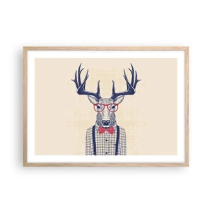 Affiche dans un chêne clair - Poster - Une extravagance amusante - 70x50 cm