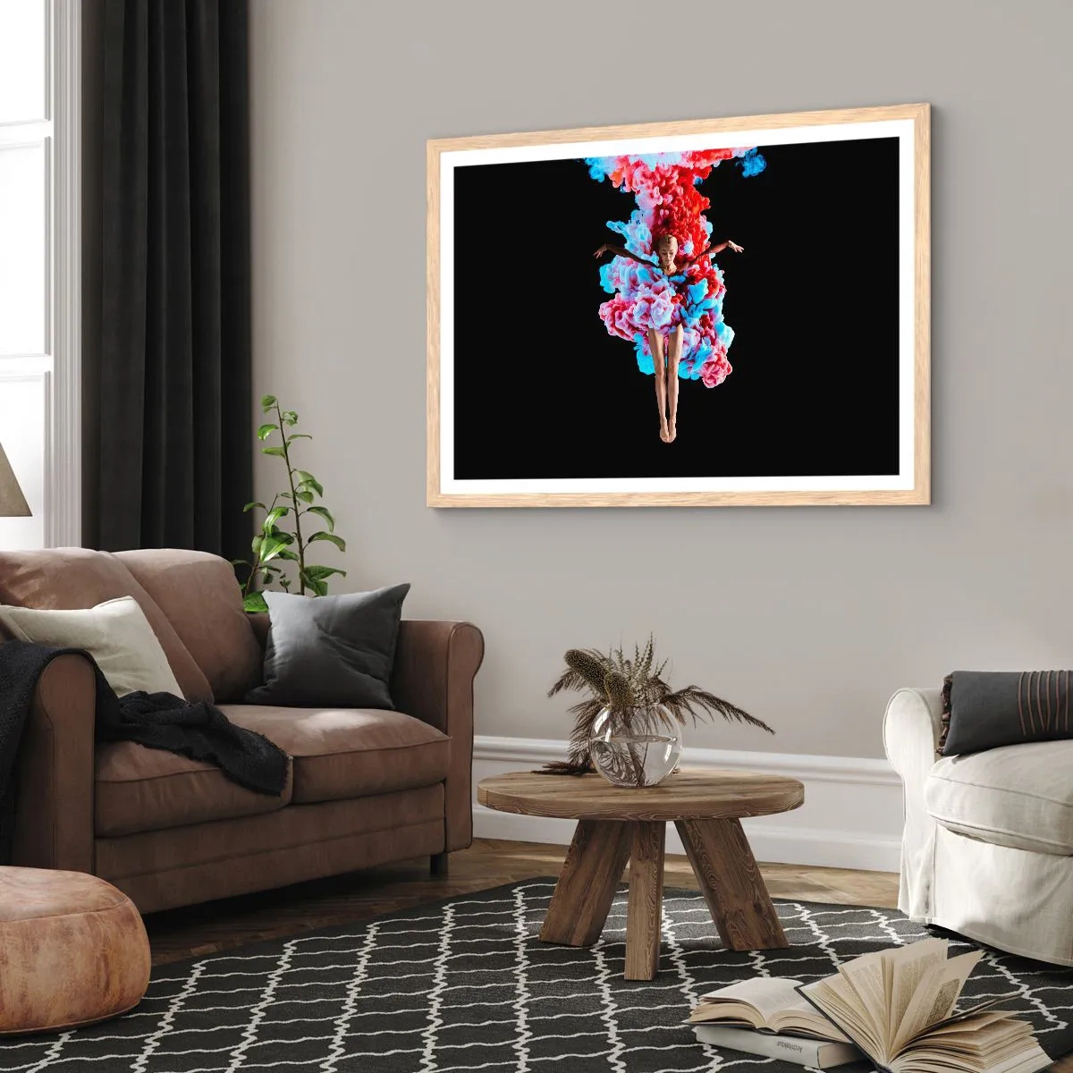 Affiche dans un chêne clair - Poster - En pleine floraison - 50x40 cm