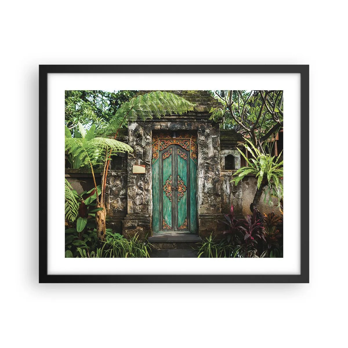 Affiche dans un cadre noir - Poster - Porte vers un monde exotique - 50x40 cm