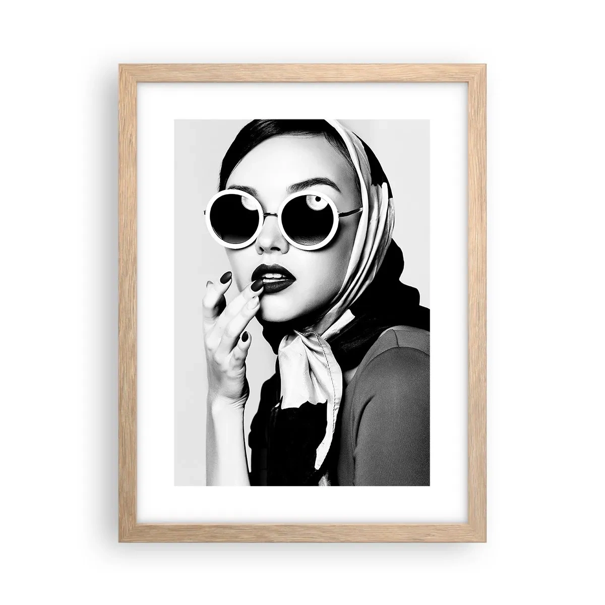 Affiche dans un chêne clair - Poster - Salutations des années 60 - 30x40 cm