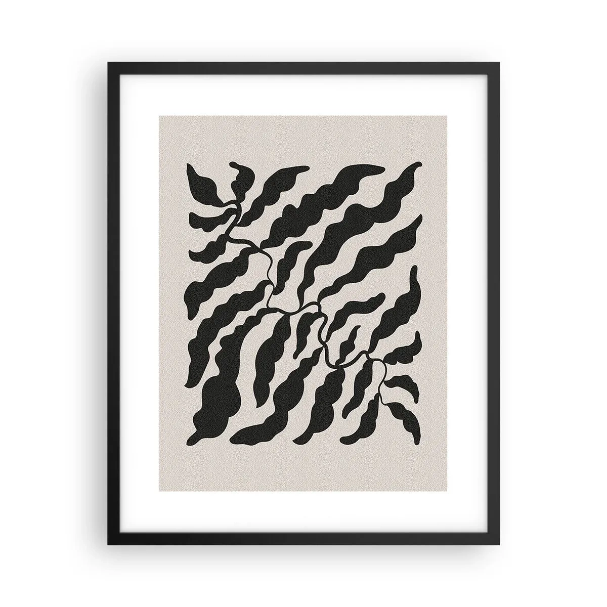 Affiche dans un cadre noir - Poster - La nature du carré - 40x50 cm