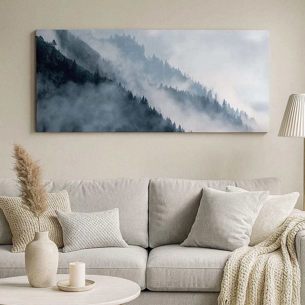 Impression sur toile - Image sur toile - Mysticisme des montagnes - 100x40 cm