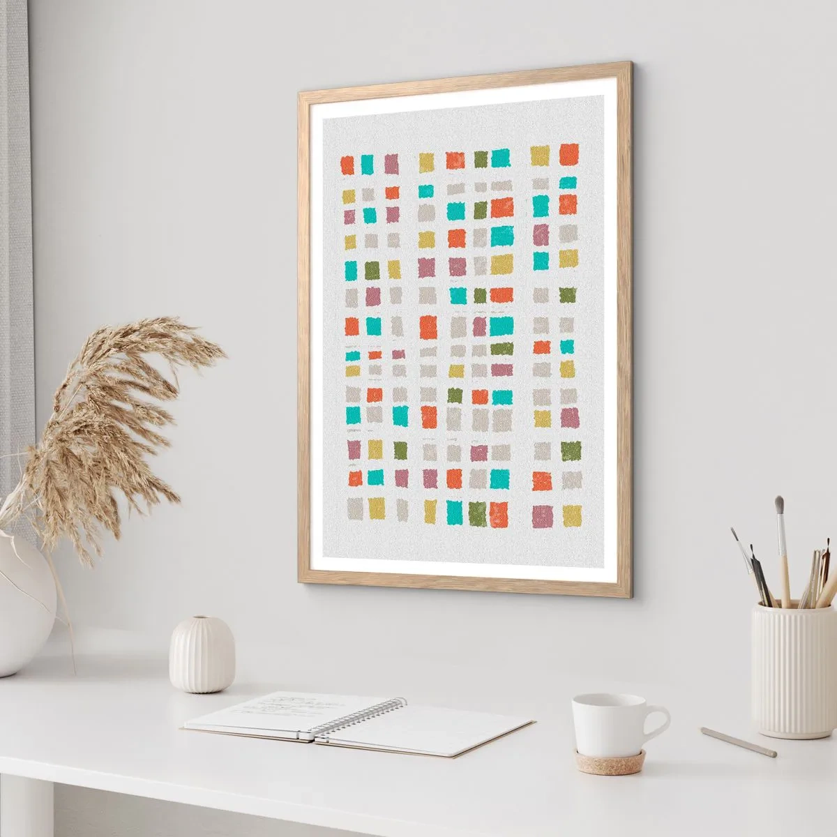 Affiche dans un chêne clair - Poster - Jeu inconnu - 40x50 cm