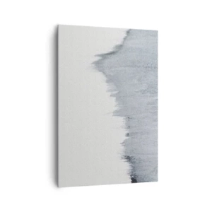 Impression sur toile - Image sur toile - Composition grise abstraite dans un style minimaliste - 70x100cm - Une esquisse mystérieuse - Décoration murale moderne pour le salon et la chambre ARTTOR