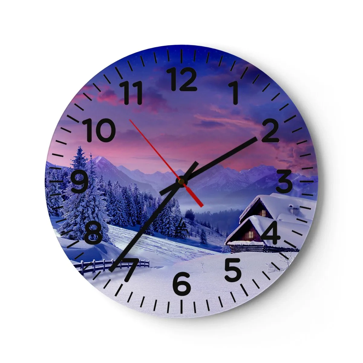 Horloge murale - Pendule murale - Douce nuit - 30x30 cm