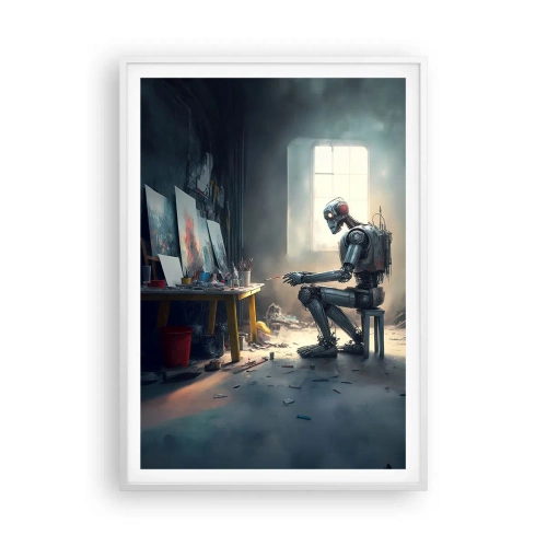 Affiche dans un cadre blanc - Poster - L'acte de création - 70x100 cm