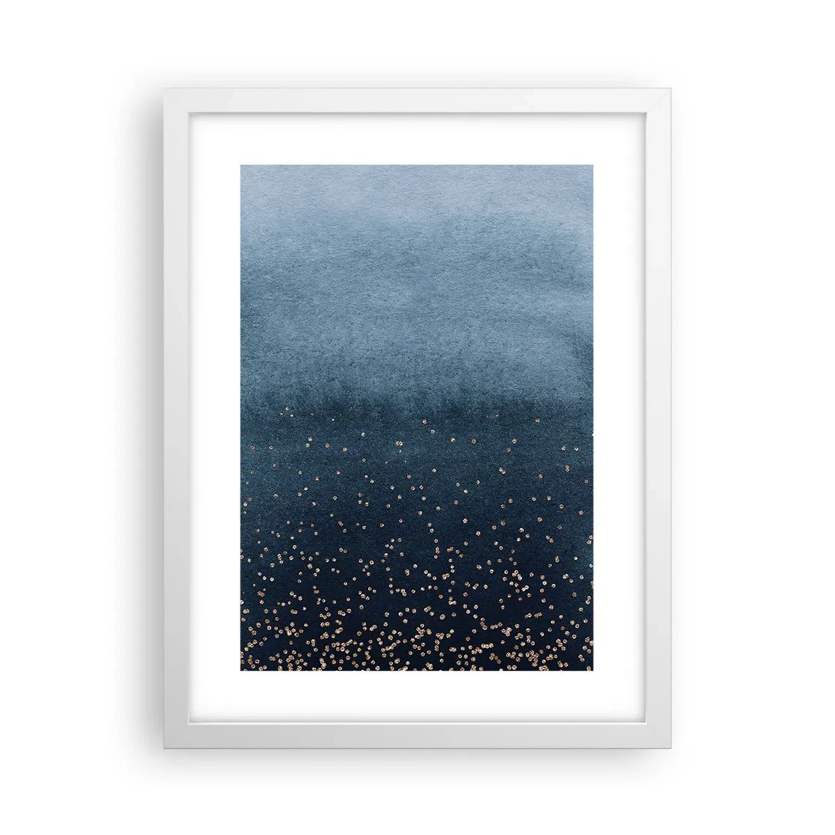 Affiche dans un cadre blanc - Poster - Composition - phases bleues - 30x40 cm