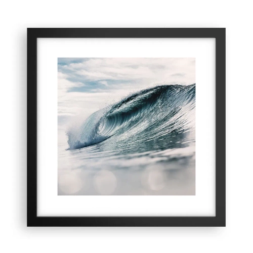 Affiche dans un cadre noir - Poster - Pic d'eau - 30x30 cm