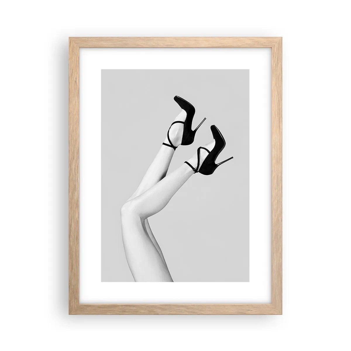 Affiche dans un chêne clair - Poster - Les jambes en l’air - 30x40 cm