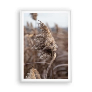 Affiche dans un cadre blanc - Poster - Il est temps de s'envoler avec le vent - 70x100 cm
