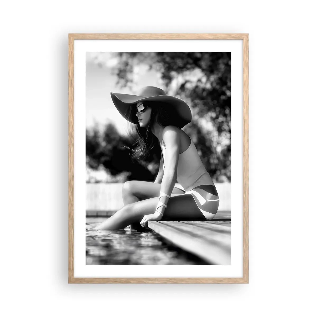 Affiche dans un chêne clair - Poster - Rêve d'été - 50x70 cm