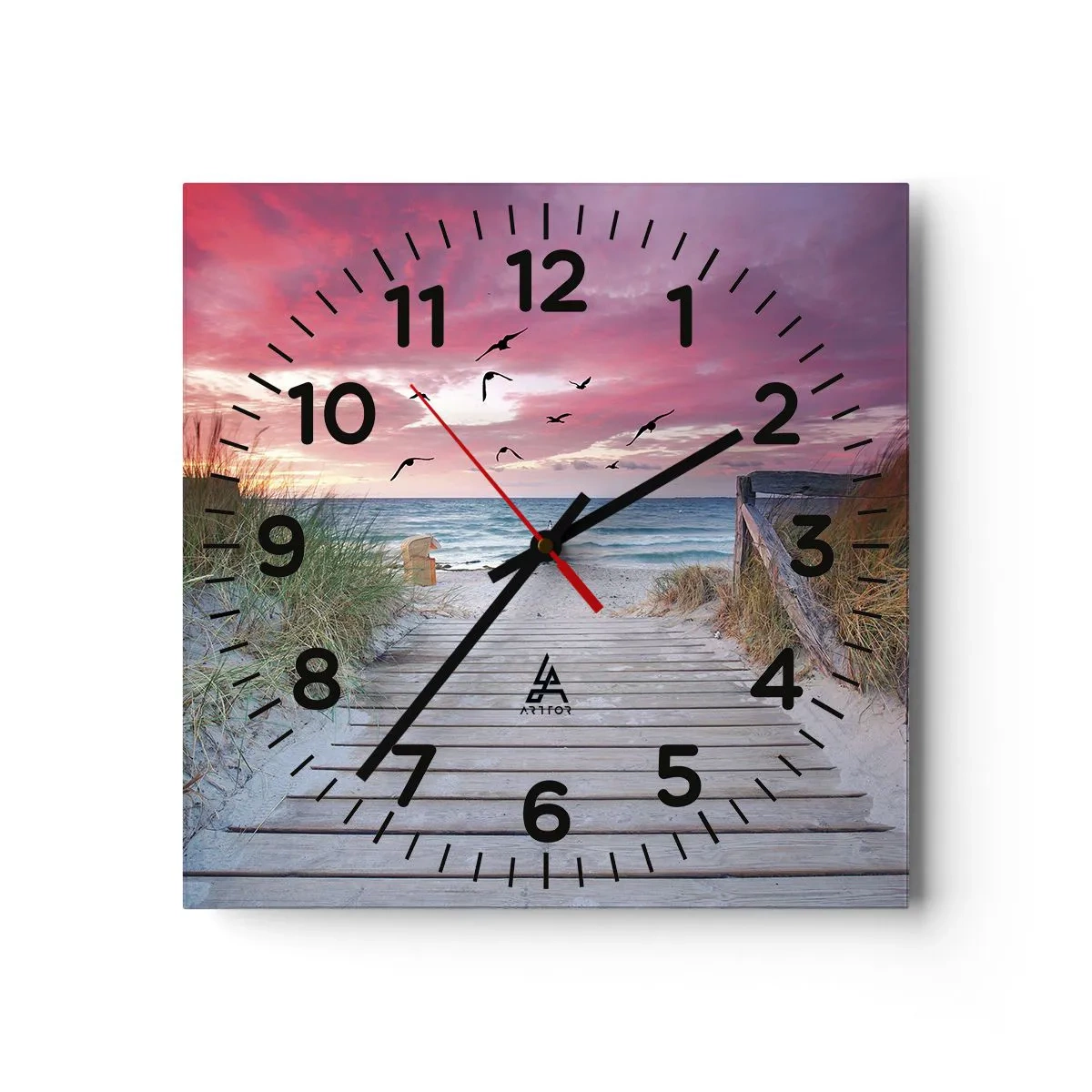 Horloge murale - Pendule murale - Impression de la Baltique - 30x30 cm