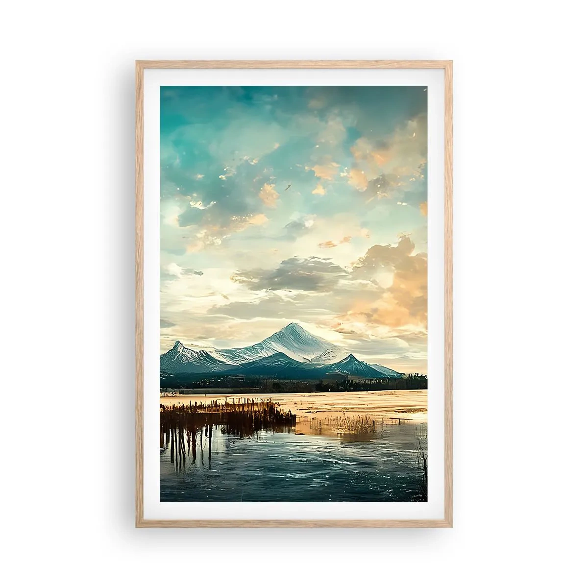 Affiche dans un chêne clair - Poster - Sous la protection du ciel - 61x91 cm