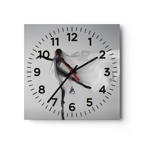 Horloge murale - Pendule murale - Légèreté et grâce - 30x30 cm