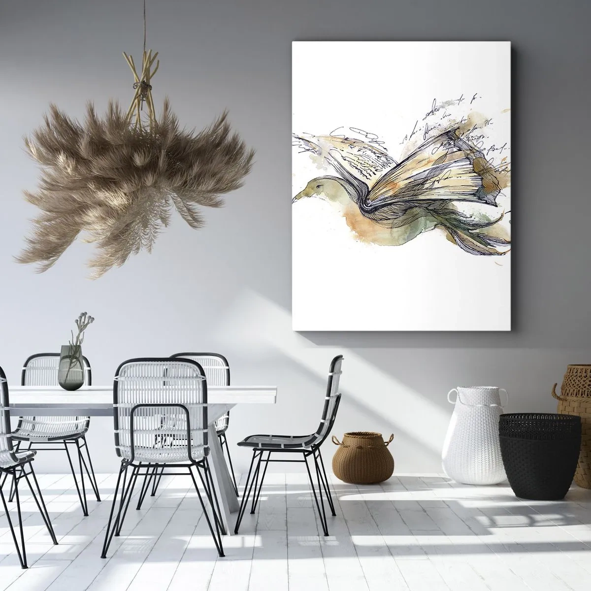Impression sur toile - Image sur toile - Sur les ailes de la poésie - 45x80 cm