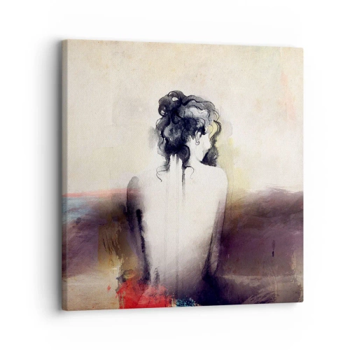 Impression sur toile - Image sur toile - Lignes lisses, formes ovales - 30x30 cm