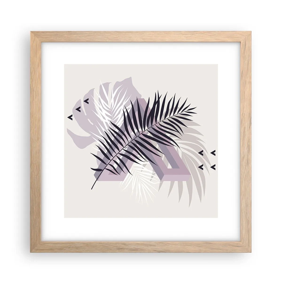 Affiche dans un chêne clair - Poster - L'ombre de l'obscurité - 30x30 cm