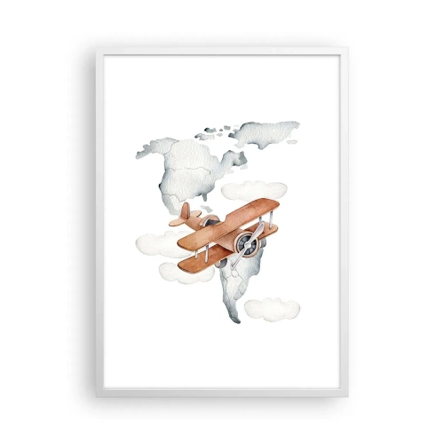 Affiche dans un cadre blanc - Poster - Dans un esprit pionnier - 50x70 cm