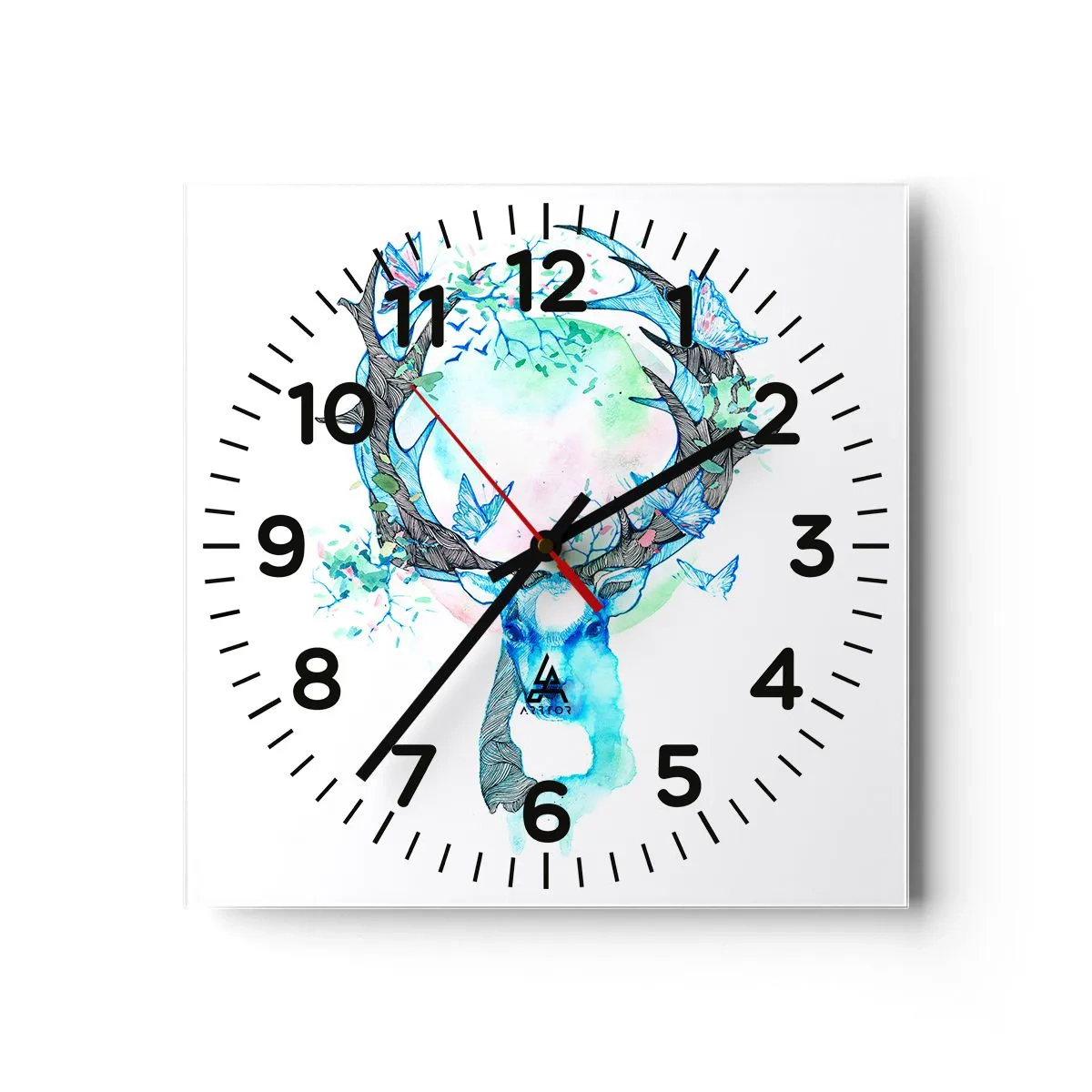Horloge murale - Pendule murale - La force et la délicatesse de la nature - 30x30 cm