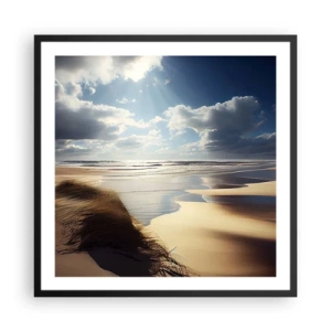 Affiche dans un cadre noir - Poster - Plage, plage sauvage - 60x60 cm