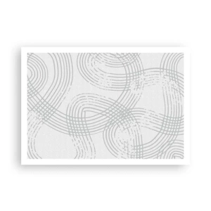 Affiche - Poster - Un motif subtil avec des lignes entrelacées dans des tons clairs - 100x70cm - Il n'y a pas de chemin droit - Décoration murale moderne pour le salon et la chambre ARTTOR