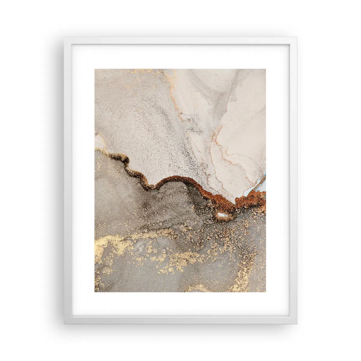 Affiche dans un cadre blanc - Poster - Aux frontières des couleurs - 40x50 cm