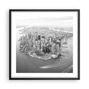 Affiche dans un cadre noir - Poster - Comment ne pas aimer ? - 50x50 cm