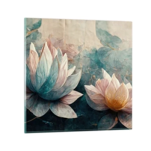 Impression sur verre - Image sur verre - Les étoiles du lac - 30x30 cm