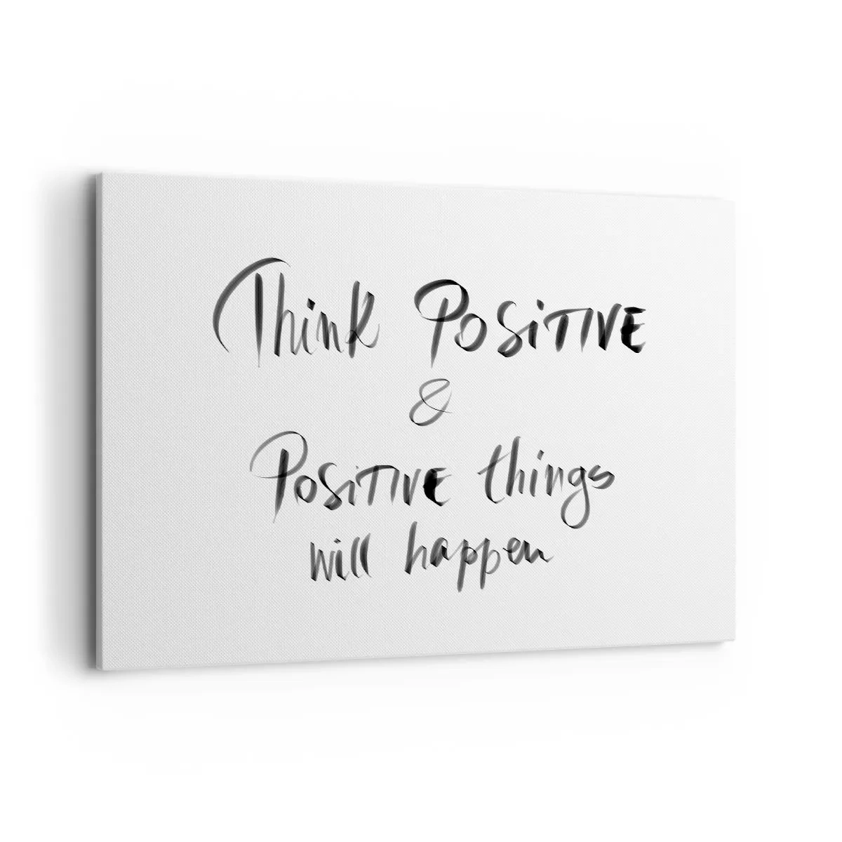 Impression sur toile - Image sur toile - Lettrage inspirant en noir sur fond blanc - 100x70cm - Comment vivre? - Décoration murale moderne pour le salon et la chambre ARTTOR