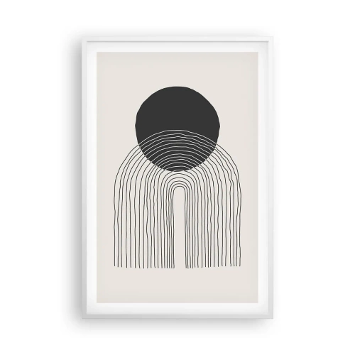 Affiche dans un cadre blanc - Poster - Tremblement et confiance - 61x91 cm