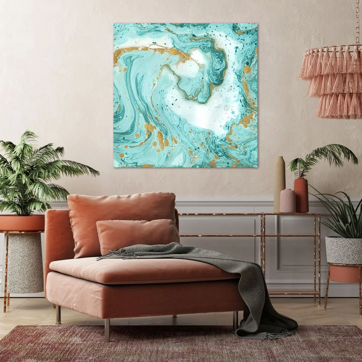 Impression sur toile - Image sur toile - Sous la grande vague de l'ère Edo - 40x40 cm