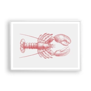 Affiche dans un cadre blanc - Poster - Un homard digne d'Homère - 100x70 cm