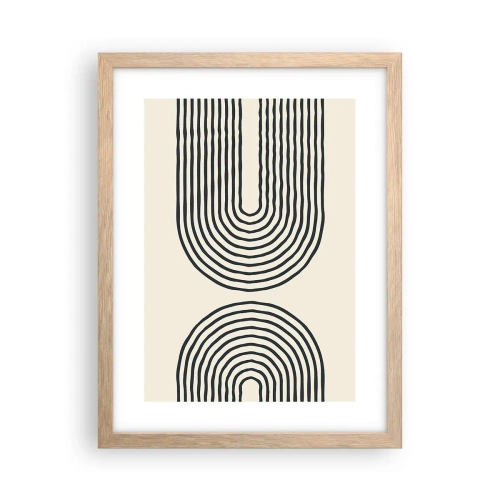 Affiche dans un chêne clair - Poster - Dans un instant... - 30x40 cm