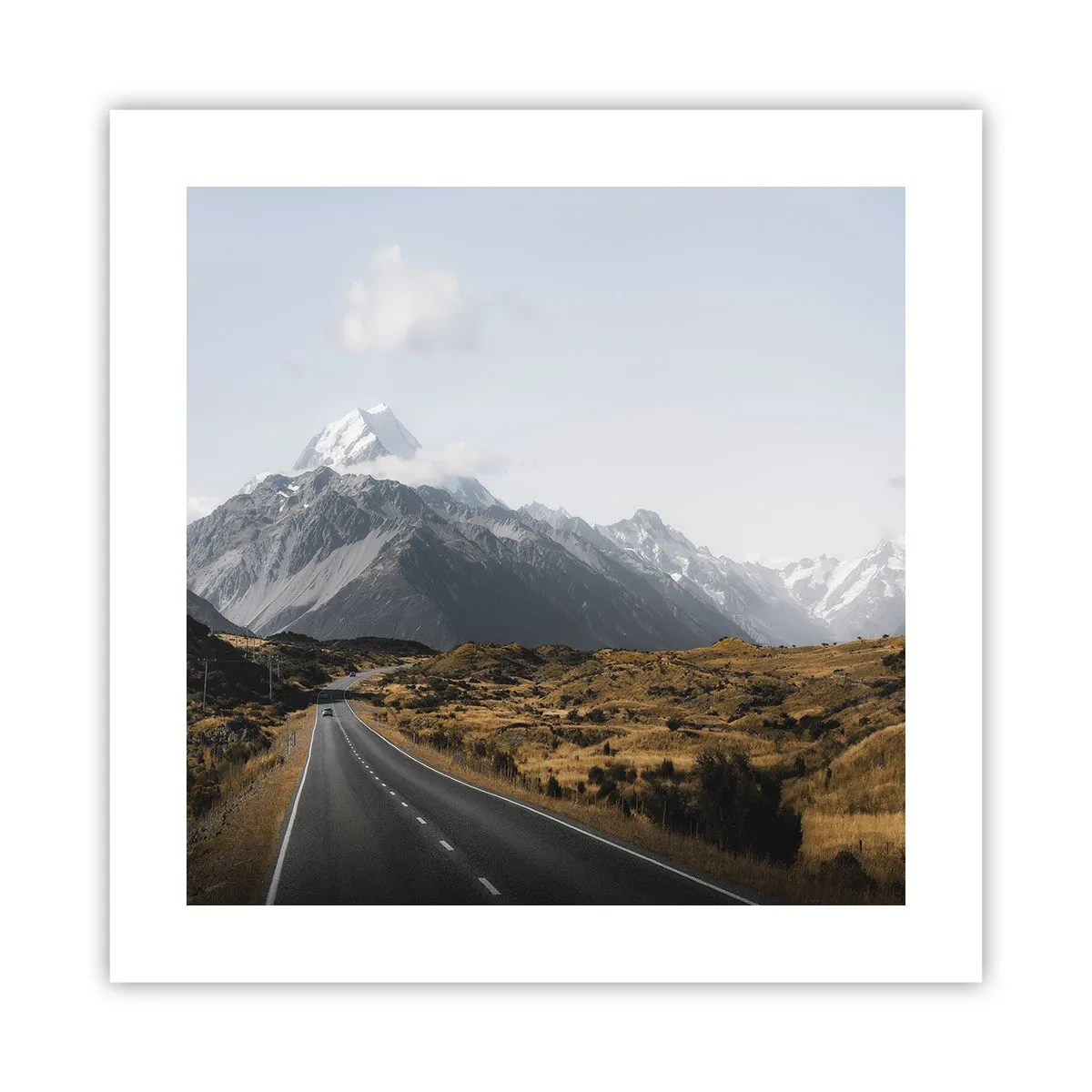Affiche - Poster - Chemin vers le coeur de la montagne - 40x40 cm