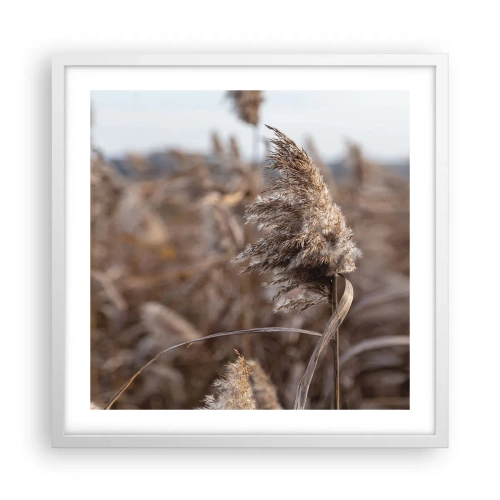 Affiche dans un cadre blanc - Poster - Il est temps de s'envoler avec le vent - 50x50 cm